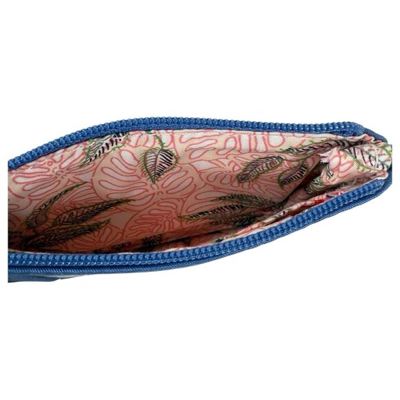 New Vera Bradley Rain Forest Canopy Coin Purse Zip ID Case Wallet Embroidered - Picture 6 of 8
